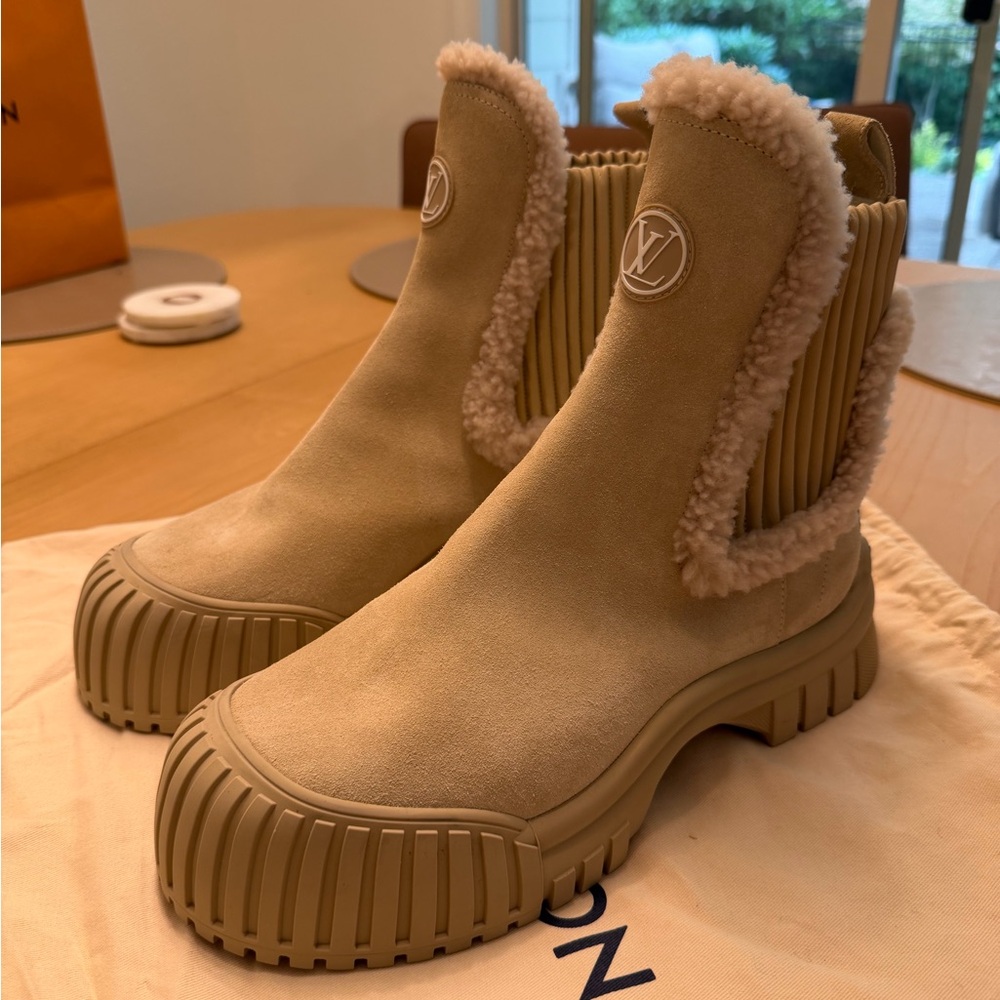 Louis Vuitton Tan Ankle Boots